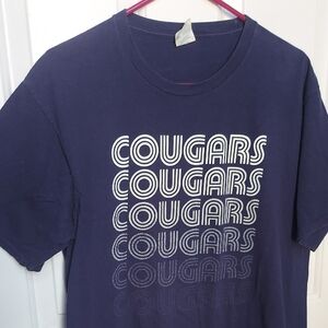 Navy Blue Graphic Mens Shirt